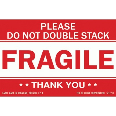 Please Do Not Double Stack Paper Labels - 3" x 5"