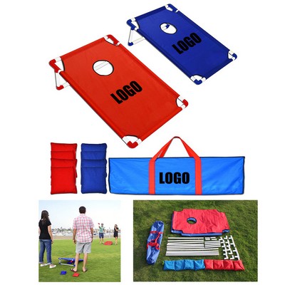 Portable PVC Framed Cornhole Toss Game Set