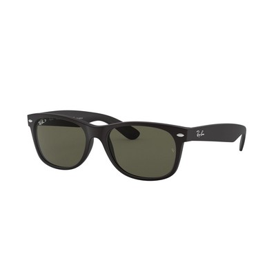 Ray-Ban® Rubber Black Matte/Crystal Green New Wayfarer Sunglasses