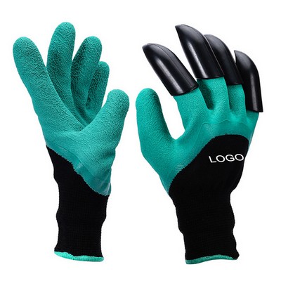 Full color Garden Rubber Gloves With Claws