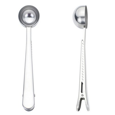 Stainless Steel Coffee Scoop with Clip