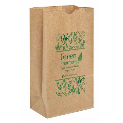 5" x 9.625" x 3.125" Full Color SOS Kraft Paper Bags