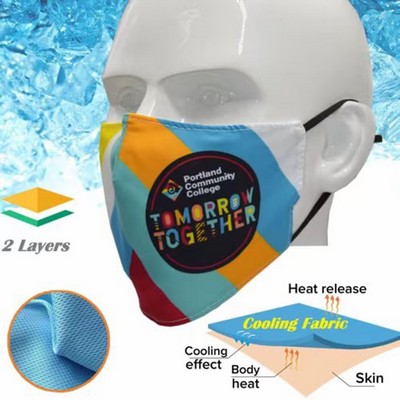 2-Ply Cooling Face Mask With Adjustable Earloop