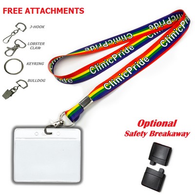 Combo USA Made Lanyard w/ID Badge Holder