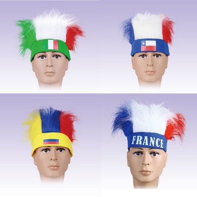 Crazy Sports Football Soccer Fan Wig Headband