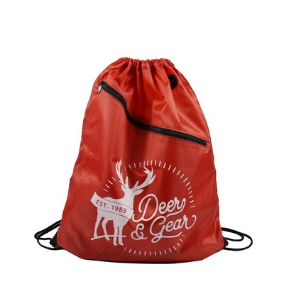 Screen Printed Nylon Drawstring Bag