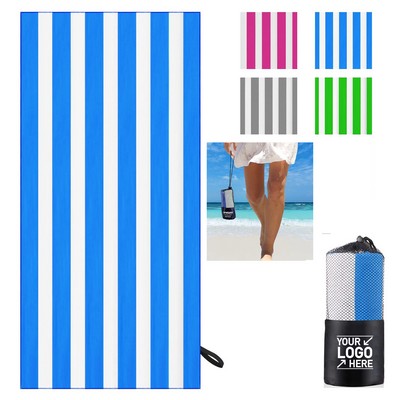 Stripe Microfiber Beach Towel