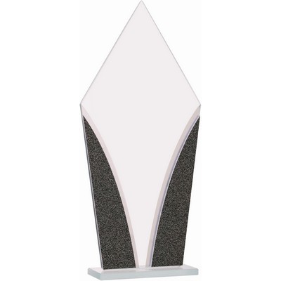 10 1/2" Diamond Designer Glass Award