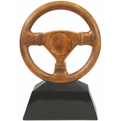 7" Antique Gold Steering Wheel Resin with 2" Insert Area