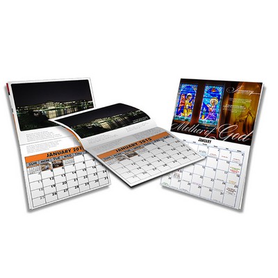 8.5" x 11"- 24 page - Custom Color Wall Calendars - 8.5" x 11" - 100lb. Gloss Text