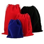 Larger Sized Velour Drawstring Pouch (7"x9")