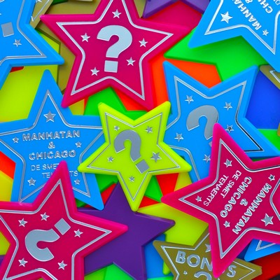 3.54" Funfair Star Tokens 2 Sides