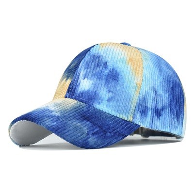 Corduroy Tie-Dye Hip Hop Baseball Cap