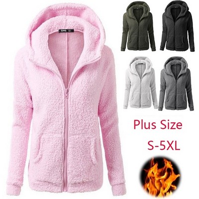 Women Fuzzy Fleece Jacket