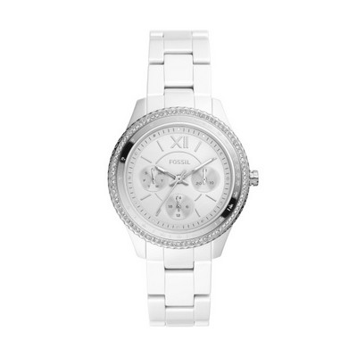 Fossil Multifunction White Ceramic Watch