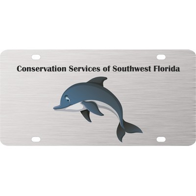 Silver Aluminum License Plate