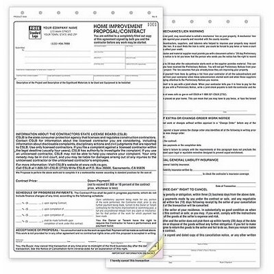 California State Proposal Form (3 Part)