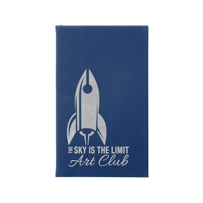 5¼" x 8¼" Blue/Silver Leatherette Sketch Book