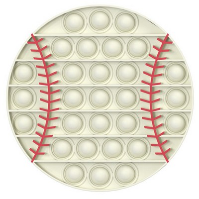 Silicone Baseball Shaped Push Pop Bubble Toy