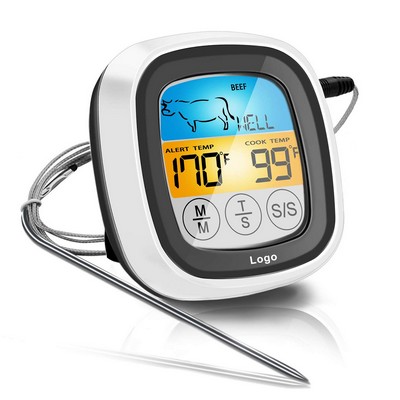 Meat Thermometer Touchscreen Digital Food Timer