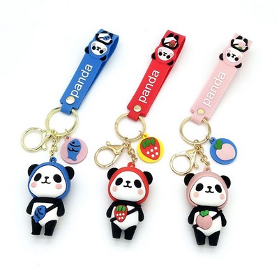 Cartoon Panda PVC Key Chain