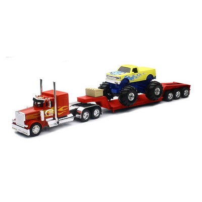 1:32 Scale Peterbilt® Lowboy W/ Monster Truck