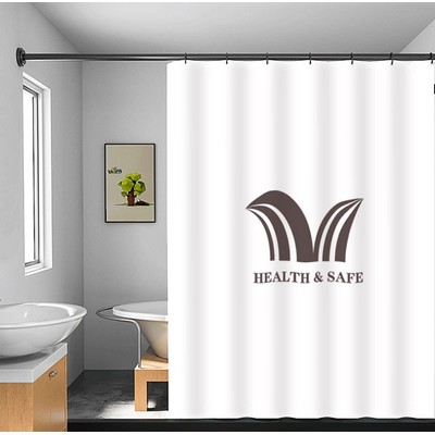 Polyester Fabric Shower Curtain Bathroom 31.5" W x 70.9" H