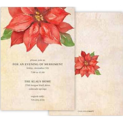 Bright Poinsettia Event Invitation