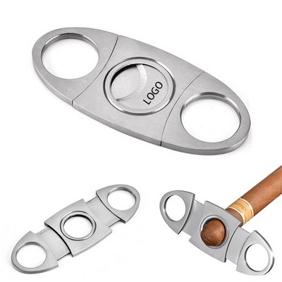 Stainless Steel Double Cut Blade Cigar Cutter