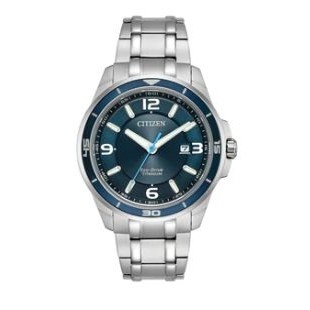 Citizen® Men's Brycen Super Titanium™ Watch w/Blue Dial