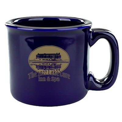 15 Oz. Yosemite Western Campfiree Mug - Cobalt Blue