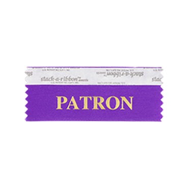 Patron Stk A Rbn Violet Ribbon Gold Imprint