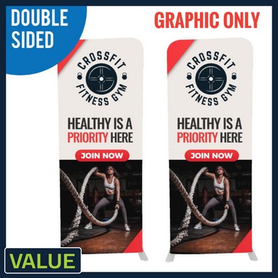 Value | 3ft W x 90" H Eagle Lite | Double-Sided Graphic Only