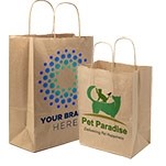 Quick Print Full Color Imprinted Kraft Bags (18"x7"x18.75")