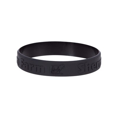 3/4" Silicone Embossed Wristband