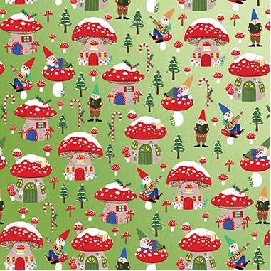 Holiday Gnomes Gift Wrap