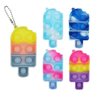 Ice Cream Push Pop Bubble Keychain