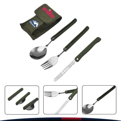 Nitrile Folding Cutlery Set