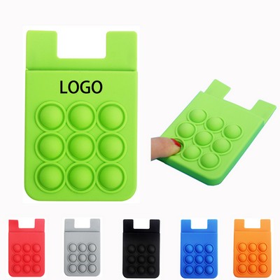 Push Pop Silicone Phone Wallet