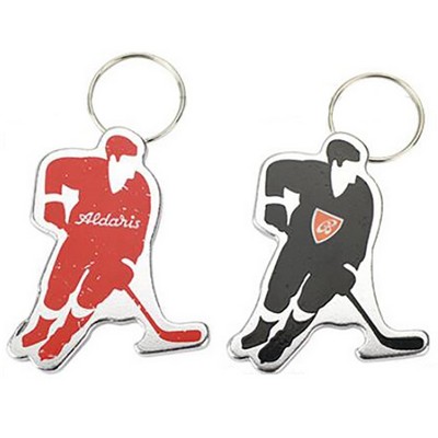 Ice Ball Player Bottle Opener Keychain