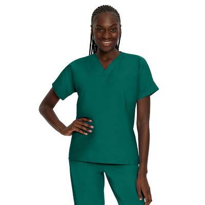 Landau® ScrubZone Unisex No-Pocket V-Neck Scrub Top