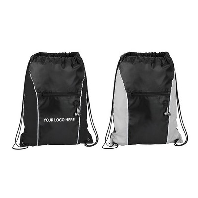 Polyester Drawstring Bag with zipper