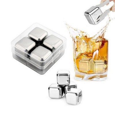 Set of 4 Whiskey Ice Cubes in Case