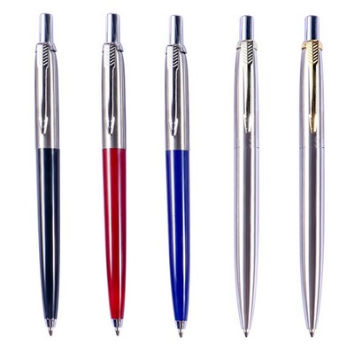 Stainless Steel Retractable Ballpoint Pen