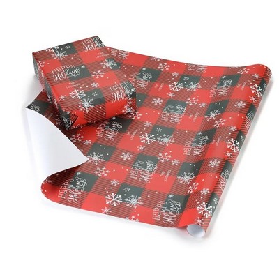 Holiday Plaid Personalized Wrapping Paper Roll