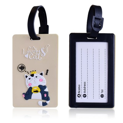 Soft 2D PVC Luggage Tag w/Name Card