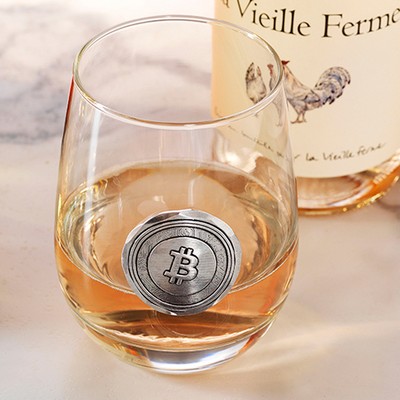 Stemless Wine Glass with Medallion