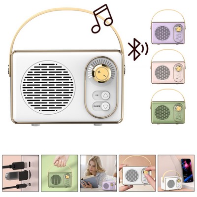 Portable Vintage Bluetooth Speaker