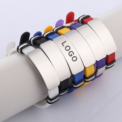 Titanium Steel Silicone Bracelet