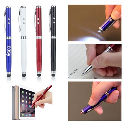 4 In 1 Laser Stylus And Flashlight Pen